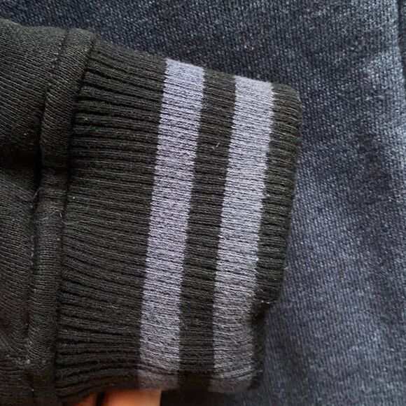 Disney Mickey Mouse Kids size S (6-7) sherpa lined hoodie jacket Black grey - Picture 9 of 11